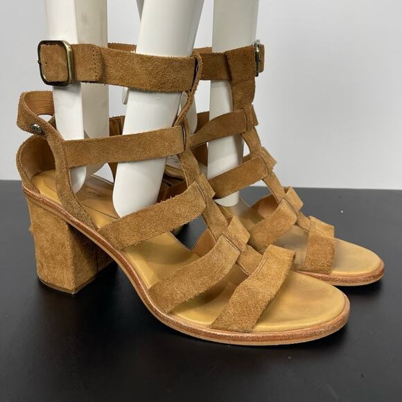 Ugg Macayla Chesnut Suede Gladiator Heeled Sandal - Picture 2 of 6